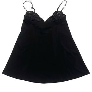 Victoria's Secret Black Lace Trim Chemise